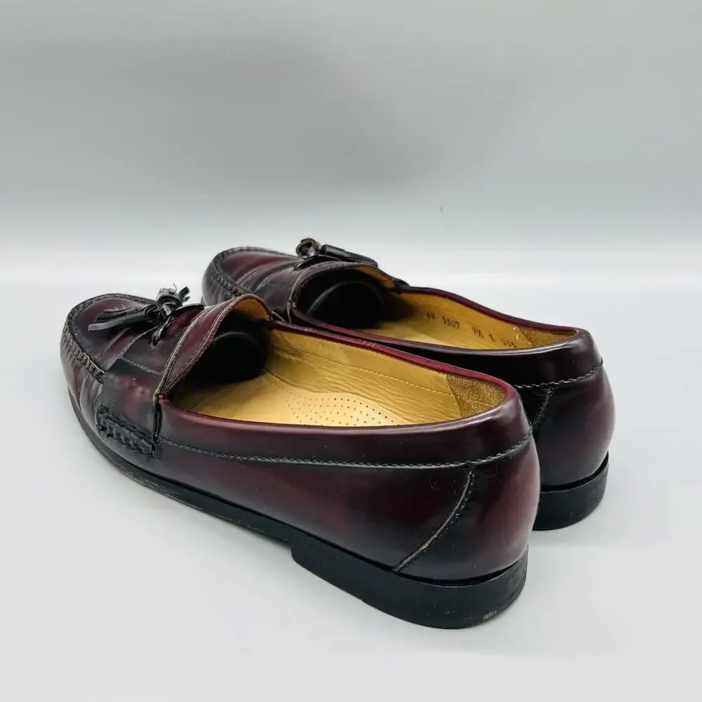 Cole Haan Shoes Mens 9.5 Brown Leather City Tassel Loafers Slip On Dress Classic